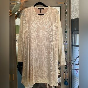 Long sleeve trapeze dress